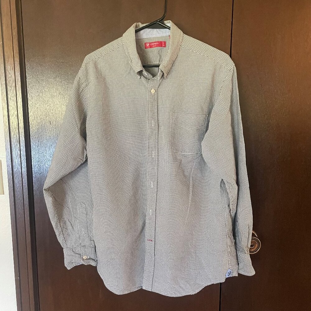 Men's Cremieux Button Up Dress Top Size Large Slim Fit